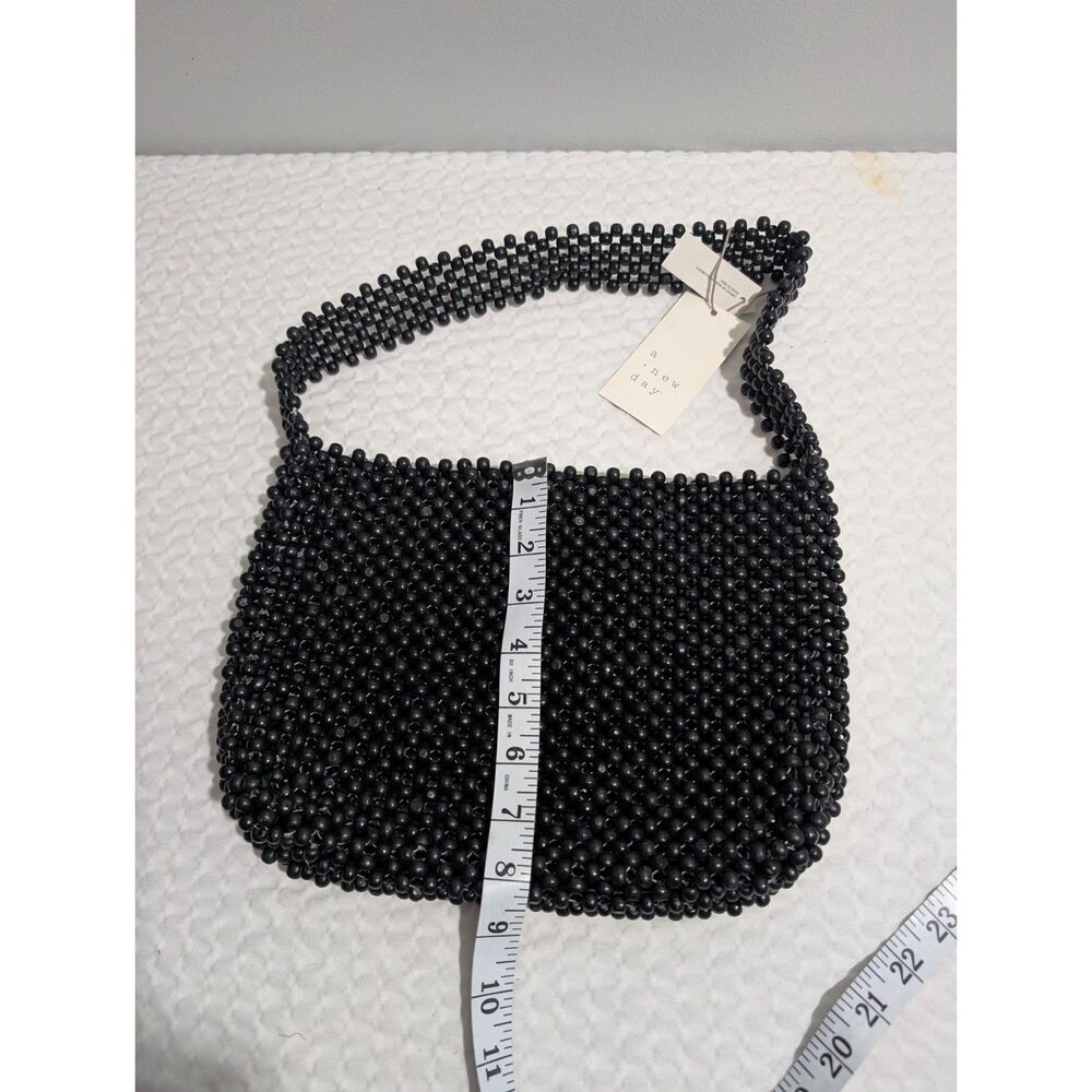 A New Day Black Beaded Shoulder Bag - Picture 3 of 6
